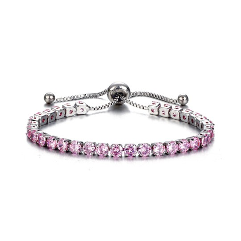 Silver-Plated Cubic Zirconia Studded Wraparound Bracelet